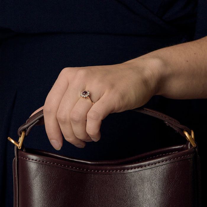 Bague Tank — or jaune 18 cts, diamants