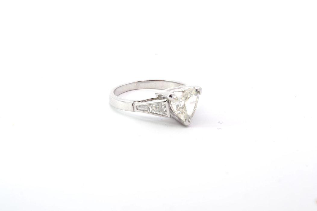 Bague solitaire cœur Or blanc Diamant