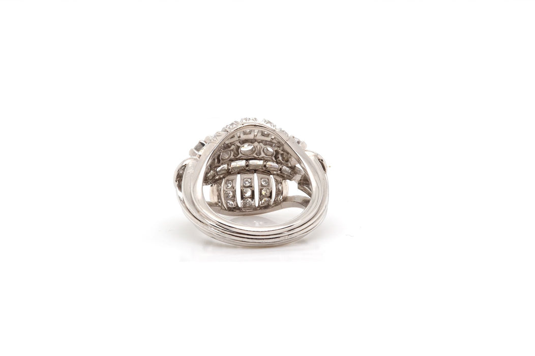 Bague dôme Platine Diamant