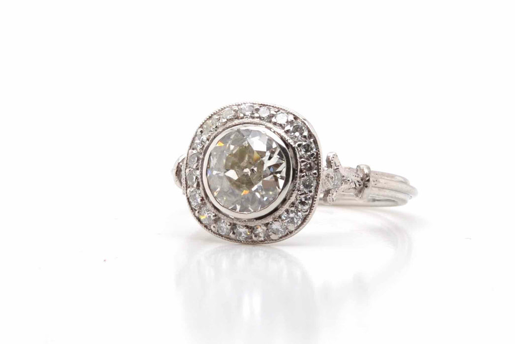 Bague ronde Platine Diamant