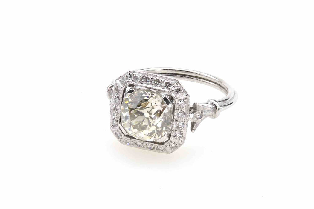 Bague de style Art Déco Platine Diamant