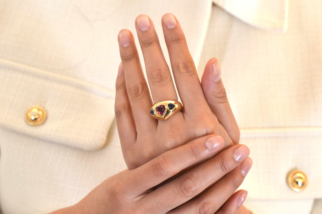 Bague Or jaune Saphir Diamant