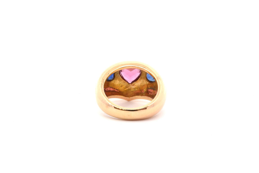 Bague Or jaune Saphir Diamant
