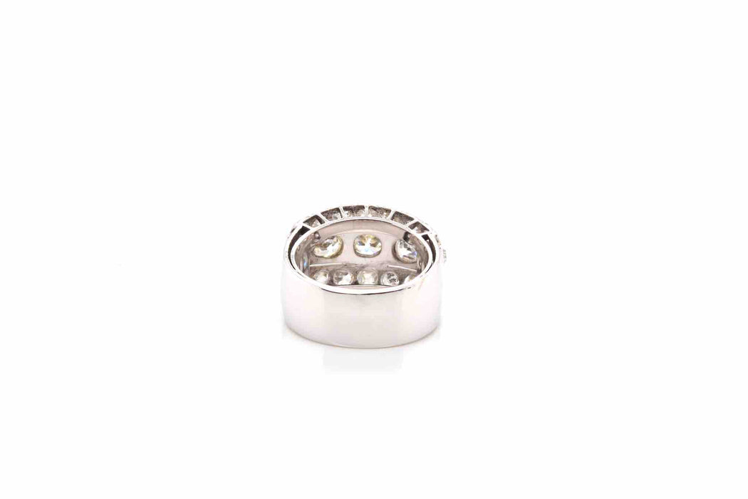 Bague bandeau Or blanc Diamants