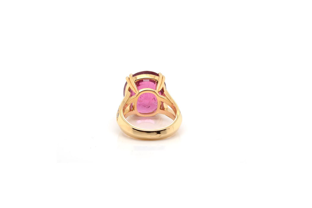 Bague Or jaune Rubellite Diamants