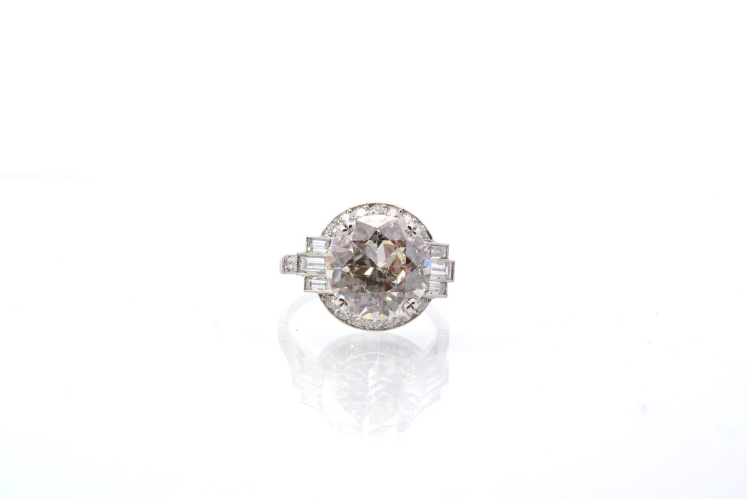 Bague Platine Diamants demi taille