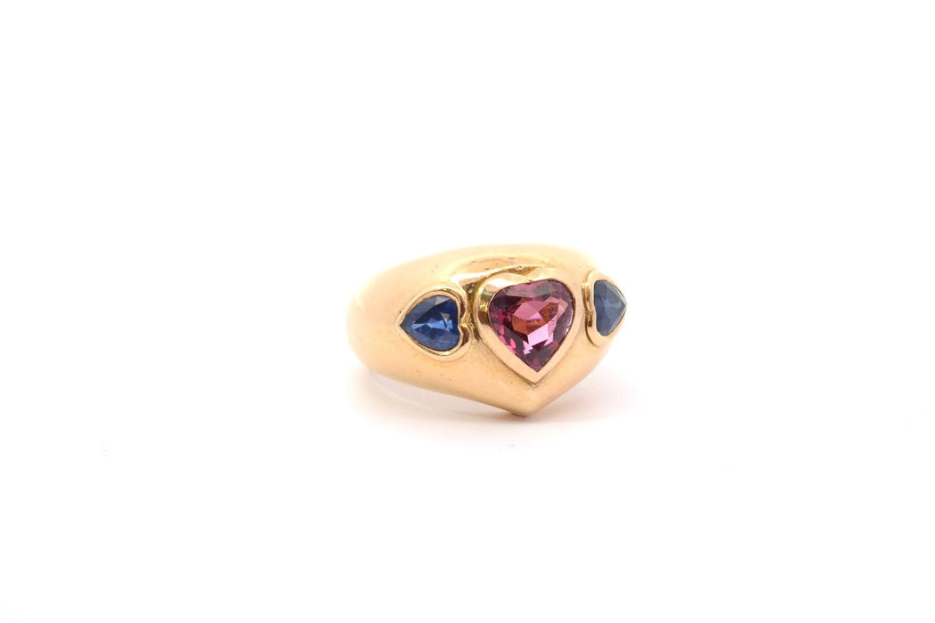 Bague Or jaune Saphir Diamant