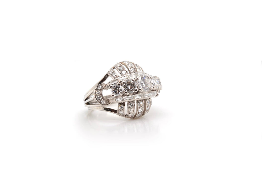 Bague dôme Platine Diamant