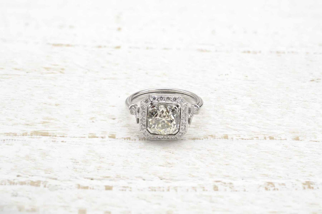 Bague de style Art Déco Platine Diamant
