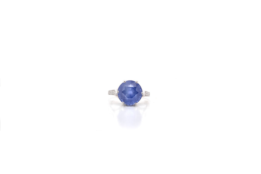 Bague Platine Saphir Diamants