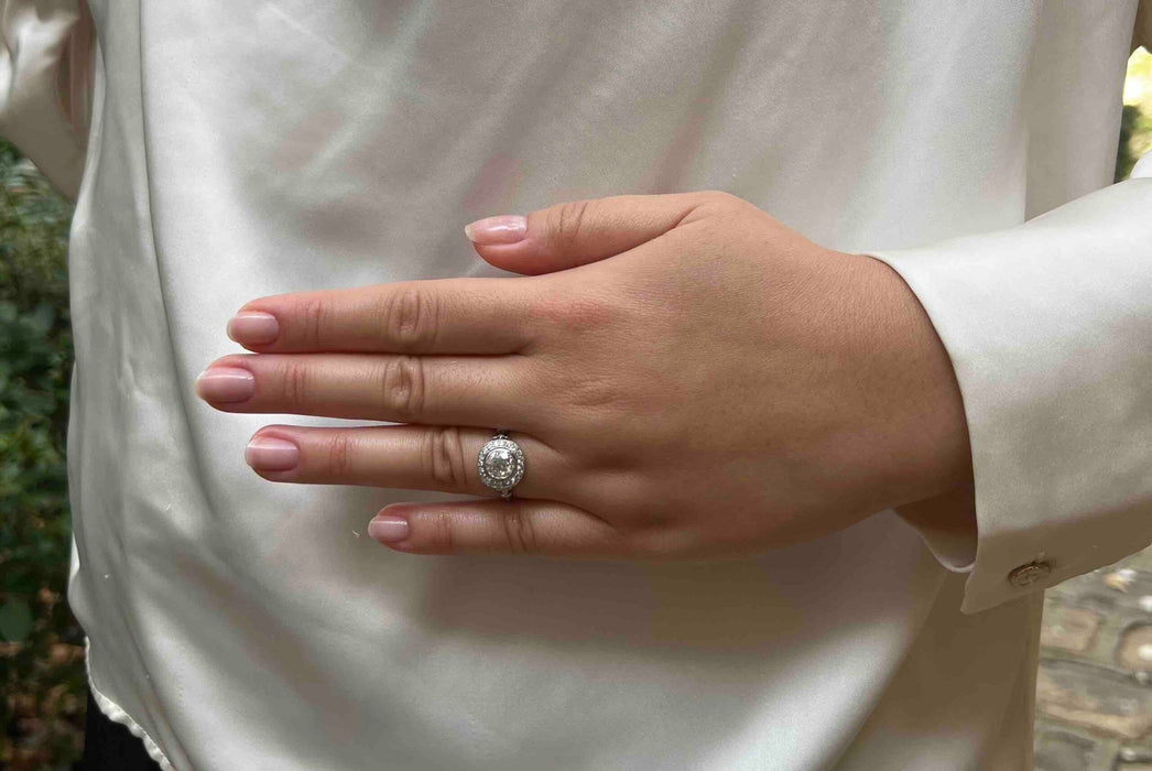 Bague ronde Platine Diamant