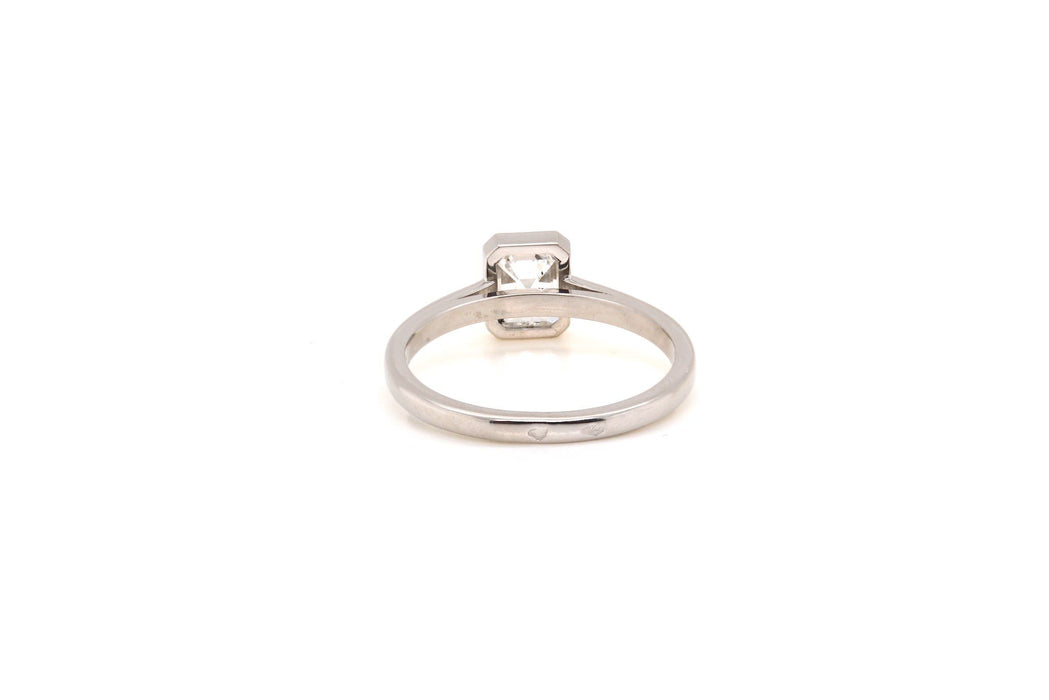 Bague solitaire Or blanc Platine Diamant