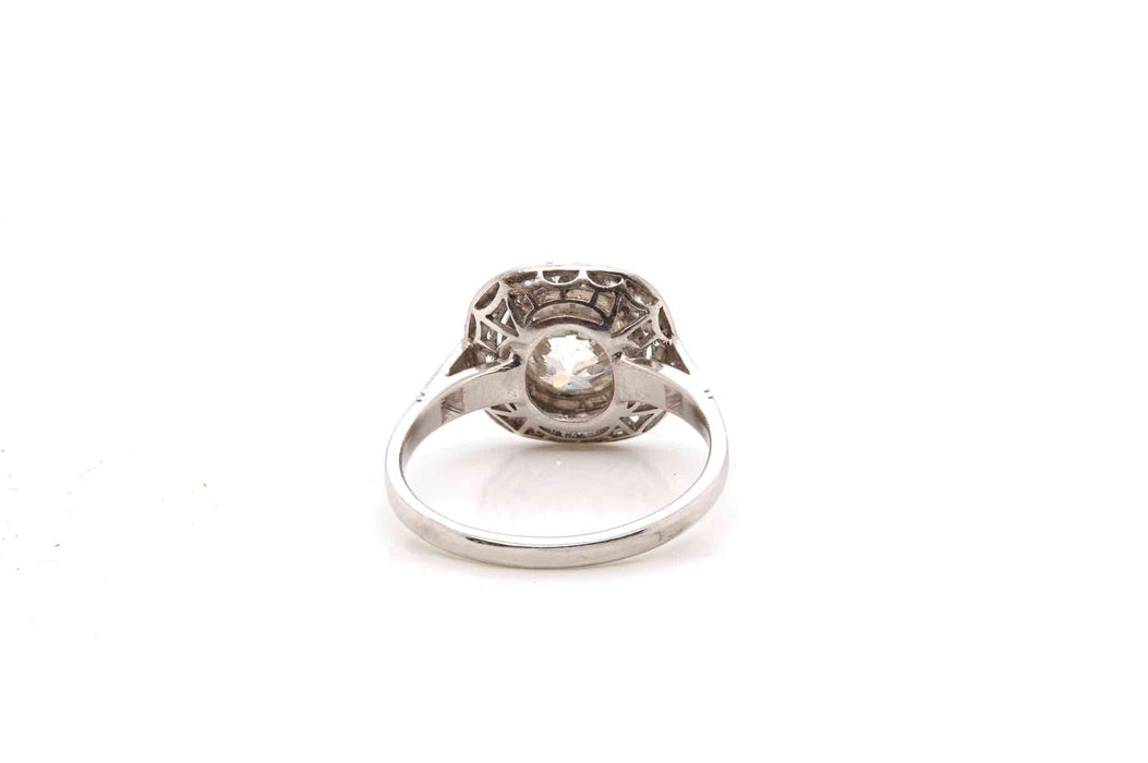 Bague de style Art Déco Platine Diamants
