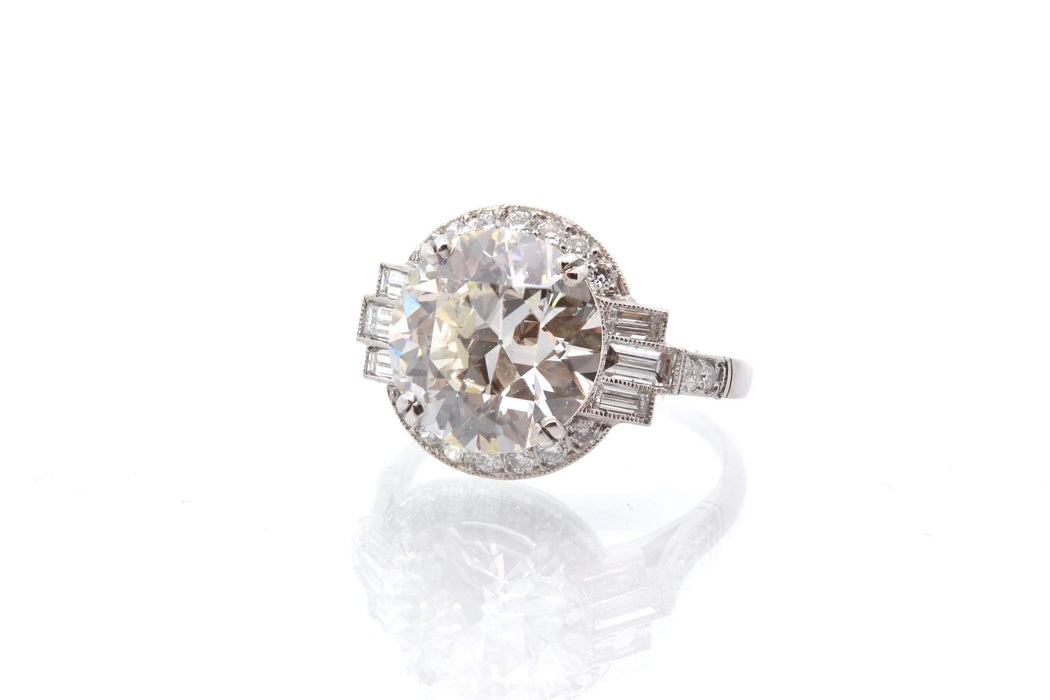 Bague Platine Diamants demi taille