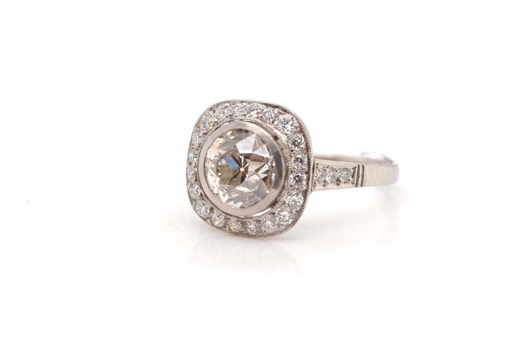 Bague de style Art Déco Platine Diamants