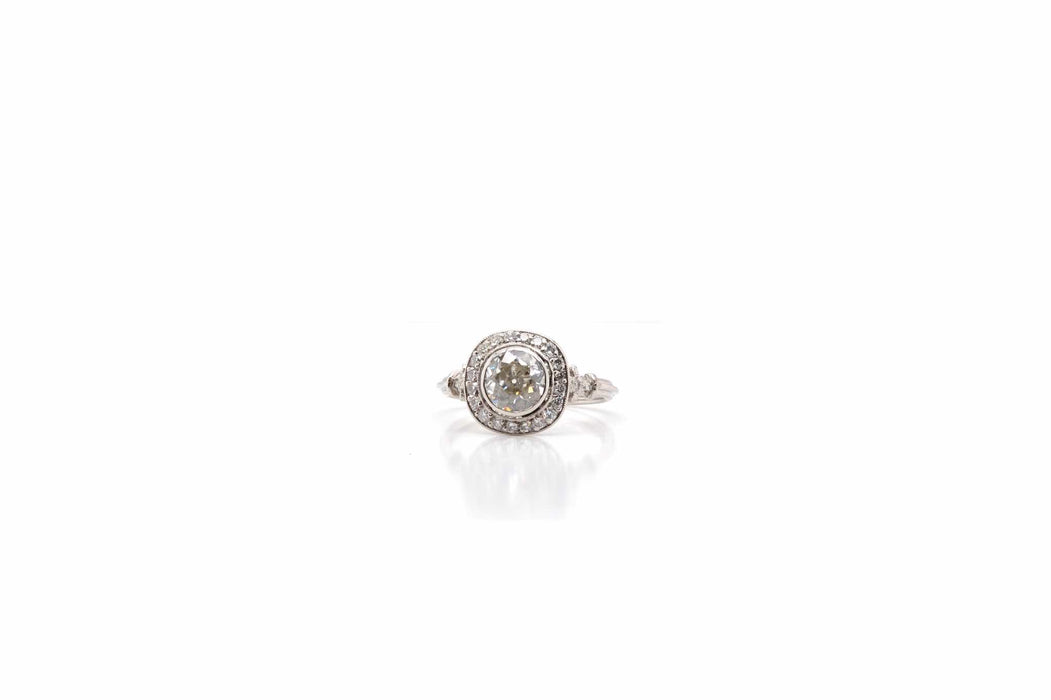Bague ronde Platine Diamant