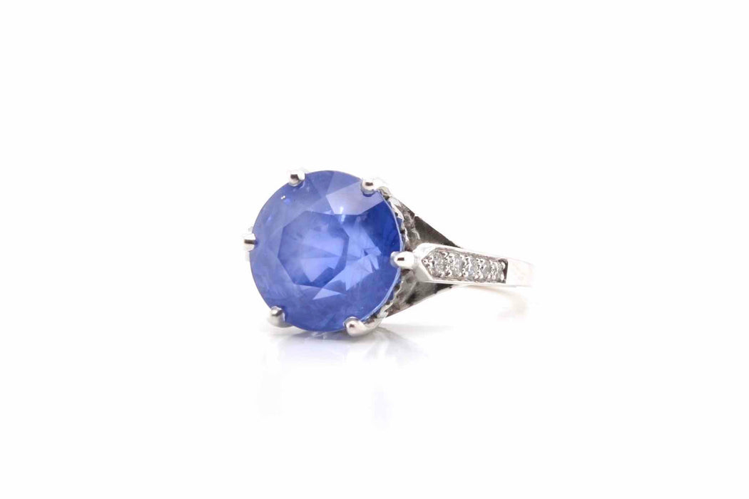 Bague Platine Saphir Diamants