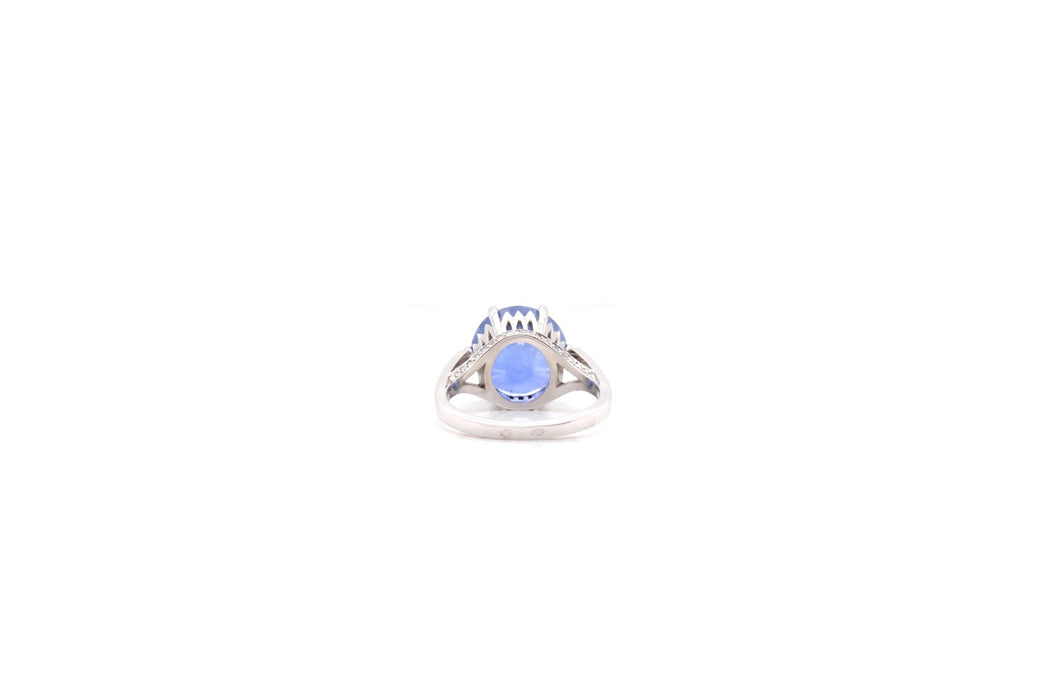 Bague Platine Saphir Diamants
